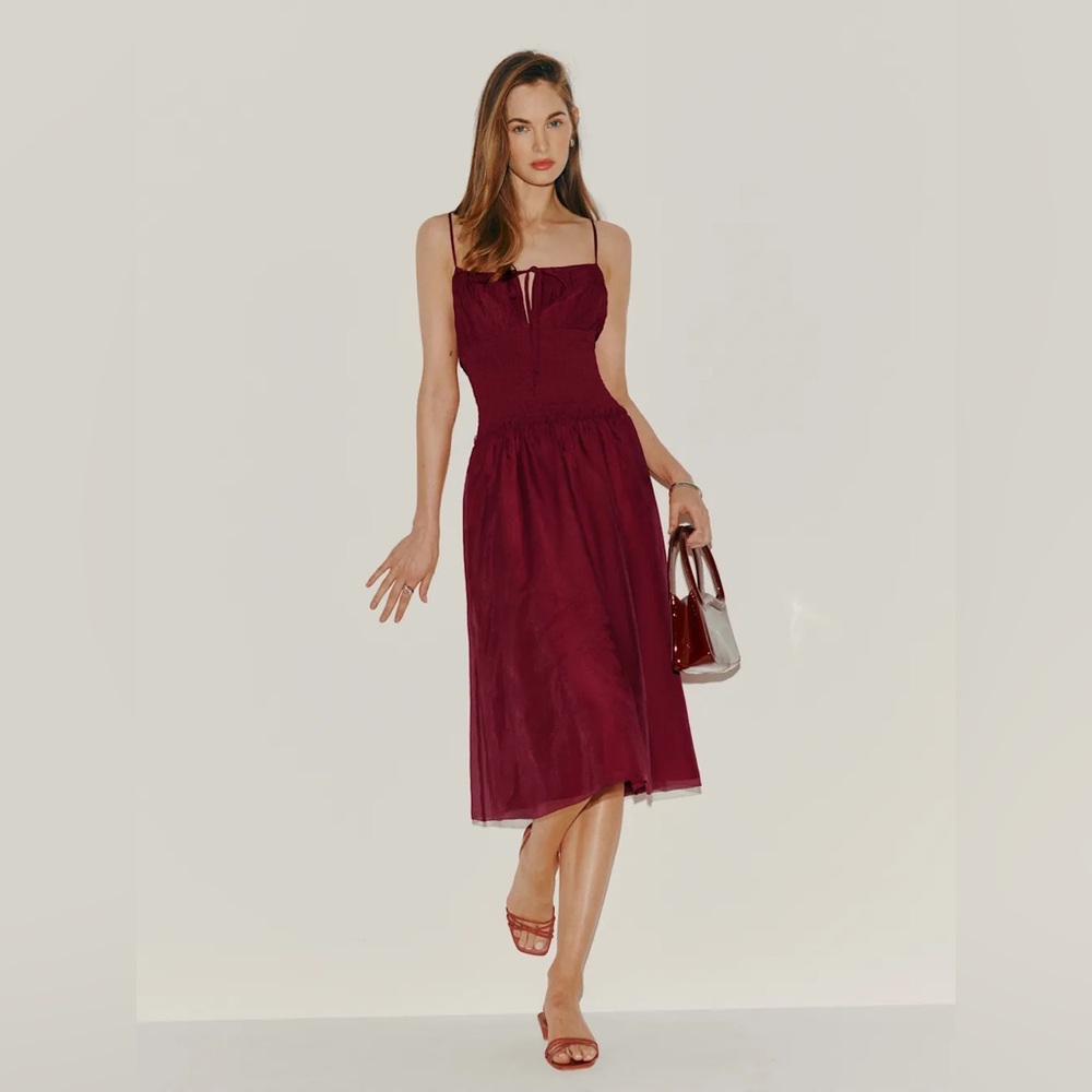Reformation Layla Dress • Red • New With Tags • Zipper Needs Repair